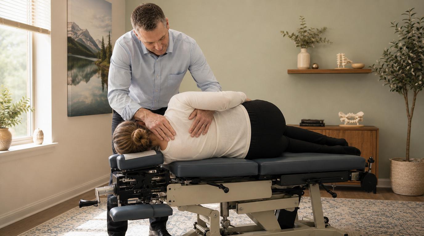 Gentle upper cervical correction in a calm clinical setting